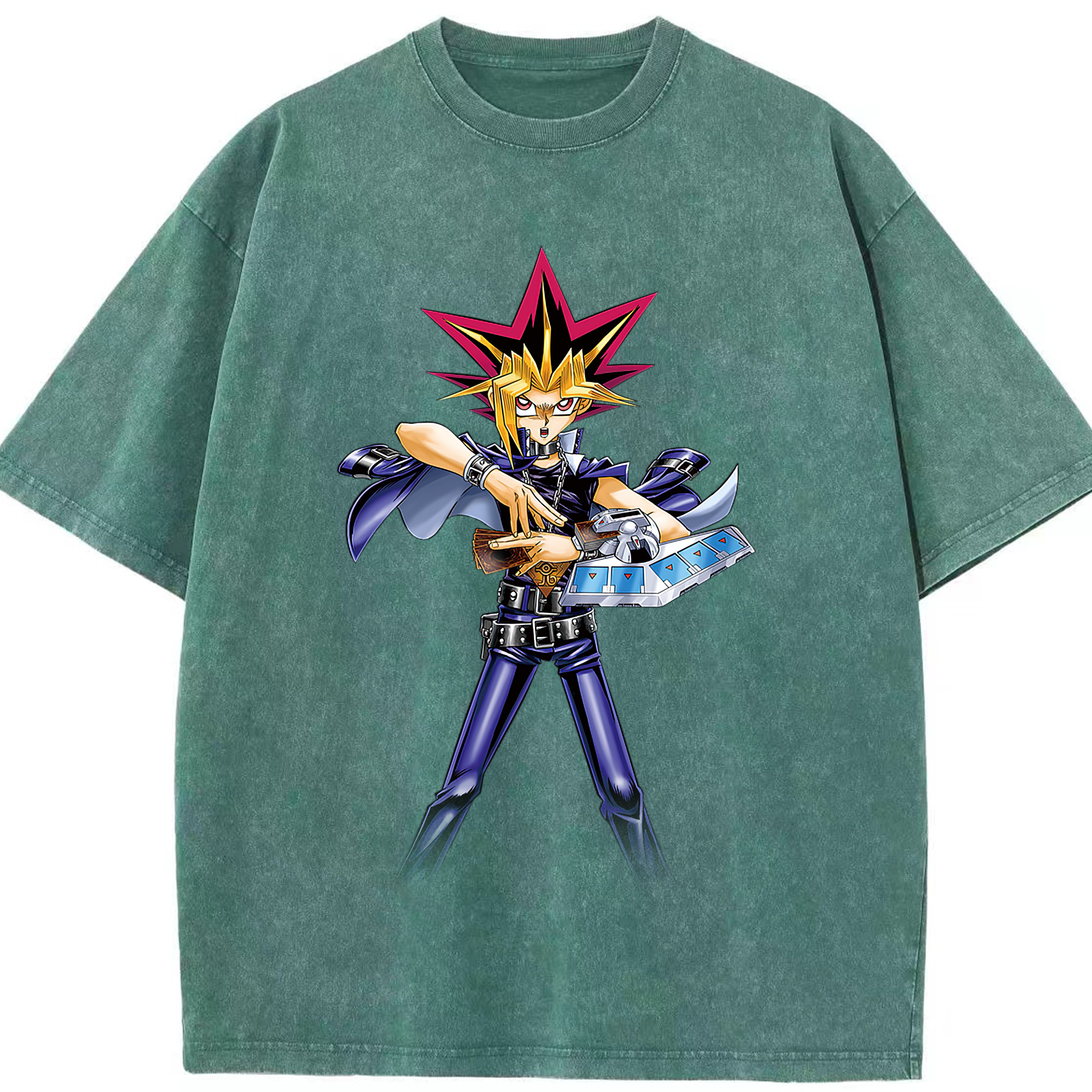 （画像用） 遊☆戯☆王 Yu-Gi-Oh! 綿100% ヴィンテージ風 半袖Tシャツ（フロントプリント）